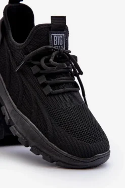 Sale Big Star Shoes Sneakersy Męskie HI-POLY SYSTEM Big Star NN174467 Czarne Czarny