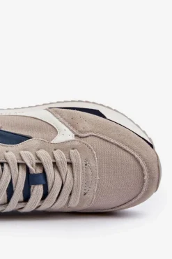 Sneakersy Męskie Memory Foam System Big Star NN174348 Szare Męskie Obuwie Sportowe Męskie