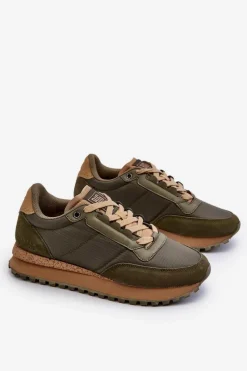 Clearance Big Star Shoes Sneakersy Męskie Memory Foam System Big Star NN174325 Khaki