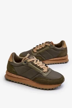 Clearance Big Star Shoes Sneakersy Męskie Memory Foam System Big Star NN174325 Khaki