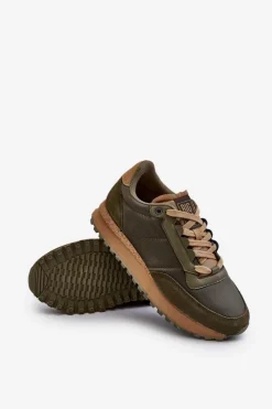 Clearance Big Star Shoes Sneakersy Męskie Memory Foam System Big Star NN174325 Khaki