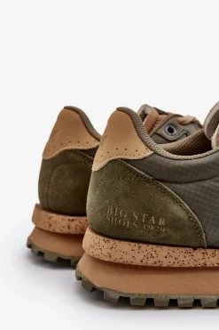Clearance Big Star Shoes Sneakersy Męskie Memory Foam System Big Star NN174325 Khaki