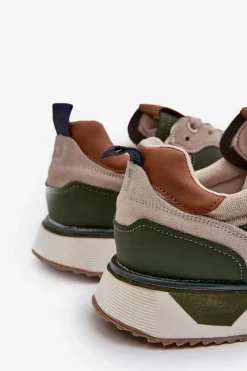 Best Big Star Shoes Sneakersy Męskie Memory Foam System Big Star NN174349 Beżowe