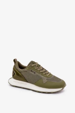 New Big Star Shoes Sneakersy Męskie Na Platformie Big Star RR174360 Hi-Poly System Khaki