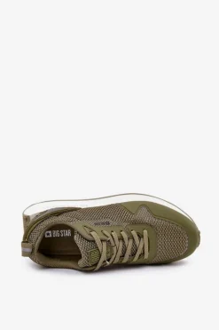 New Big Star Shoes Sneakersy Męskie Na Platformie Big Star RR174360 Hi-Poly System Khaki