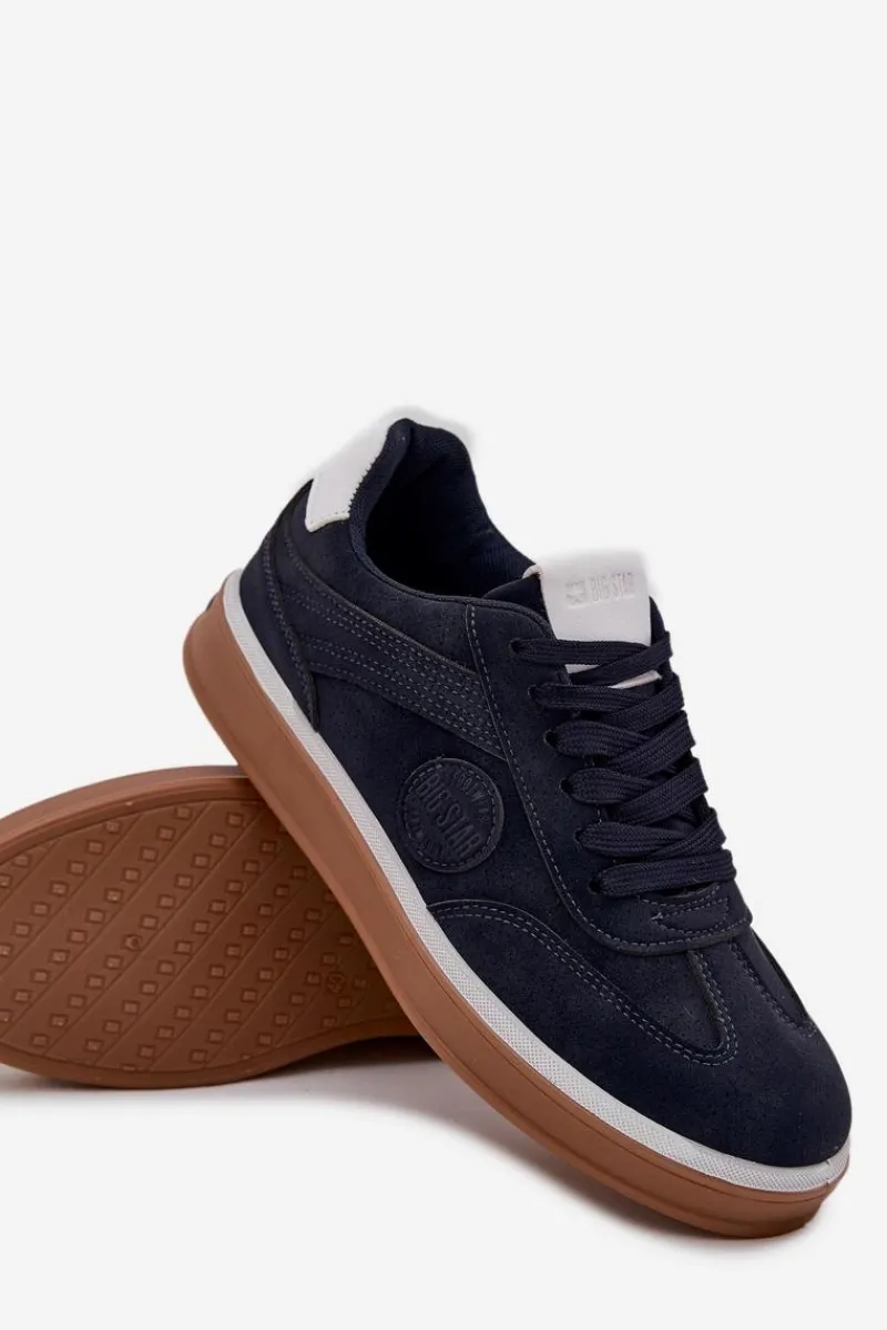 New Big Star Shoes Sneakersy Męskie Niskie Big Star SS174021 HI-POLY SYSTEM Granatowe Niebieski