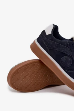 New Big Star Shoes Sneakersy Męskie Niskie Big Star SS174021 HI-POLY SYSTEM Granatowe Niebieski