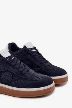 New Big Star Shoes Sneakersy Męskie Niskie Big Star SS174021 HI-POLY SYSTEM Granatowe Niebieski