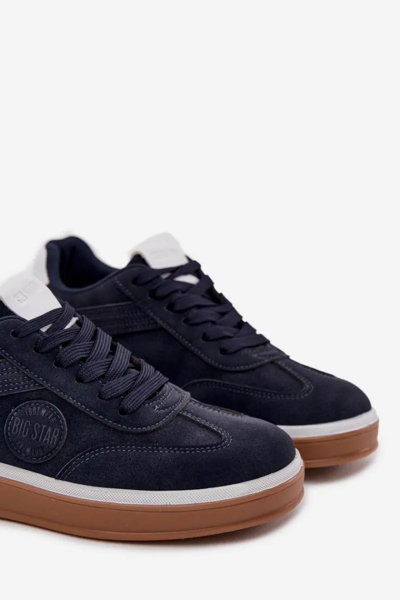 New Big Star Shoes Sneakersy Męskie Niskie Big Star SS174021 HI-POLY SYSTEM Granatowe Niebieski