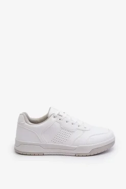 Obuwie Sportowe Męskie>Evento Sneakersy Męskie Z Eko Skóry Białe Radikalle