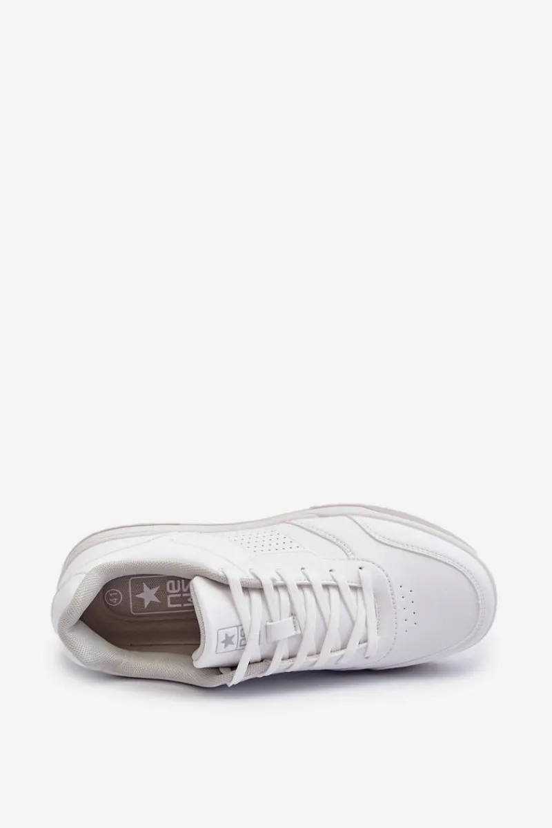 Obuwie Sportowe Męskie>Evento Sneakersy Męskie Z Eko Skóry Białe Radikalle