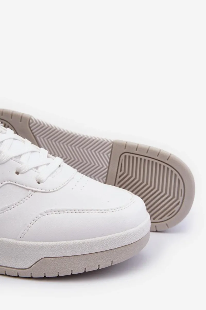 Obuwie Sportowe Męskie>Evento Sneakersy Męskie Z Eko Skóry Białe Radikalle