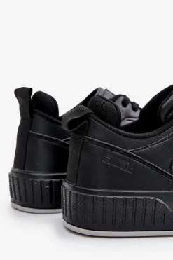 Sale Sneakersy Męskie Z Eko Skóry Big Star OO174004 Czarne Męskie Obuwie Sportowe Męskie