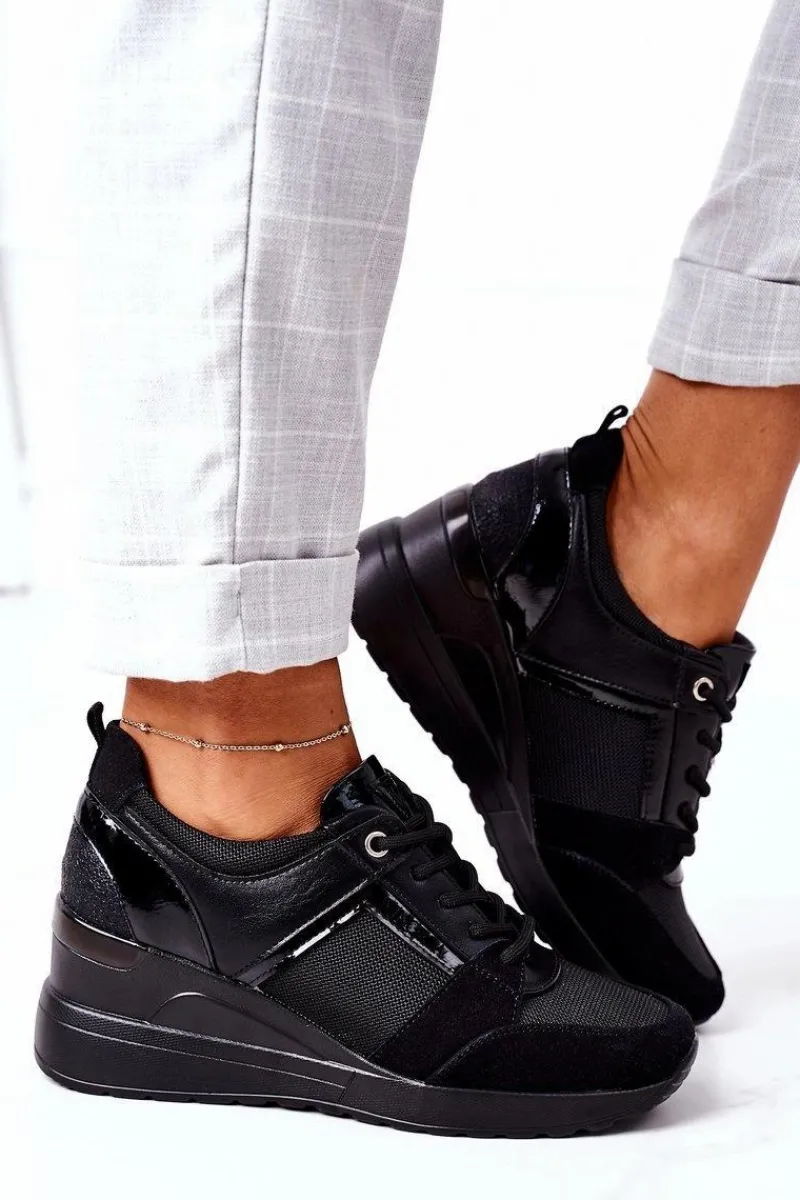 Sale Buty damskie Vinceza Sneakersy Na Koturnie Vinceza 10606 Czarne