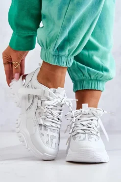 Outlet Sneakersy Na Masywnej Podeszwie Białe Your Style Damskie Sneakersy Damskie