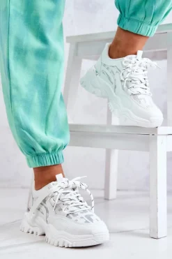 Outlet Sneakersy Na Masywnej Podeszwie Białe Your Style Damskie Sneakersy Damskie