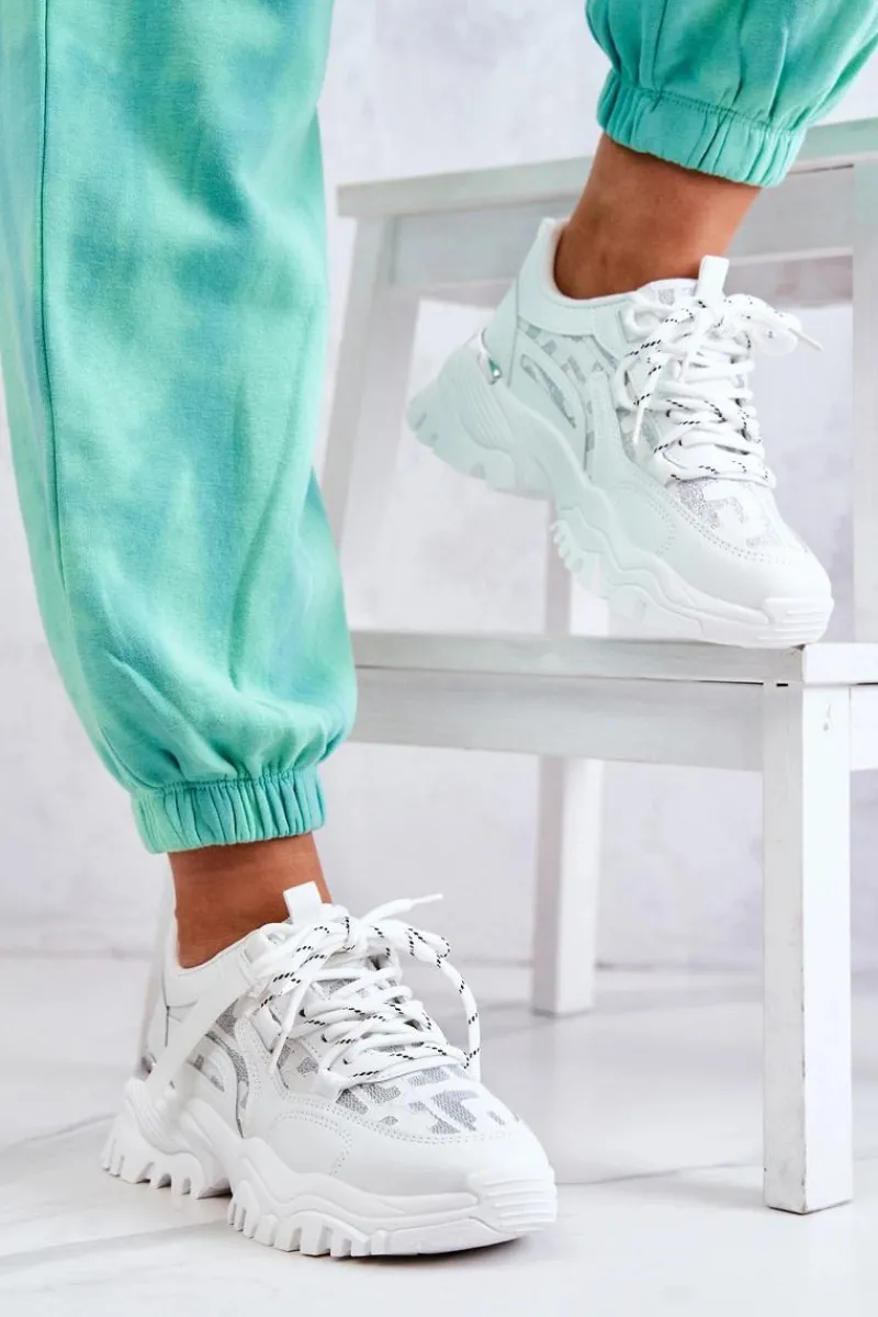 Outlet Sneakersy Na Masywnej Podeszwie Białe Your Style Damskie Sneakersy Damskie
