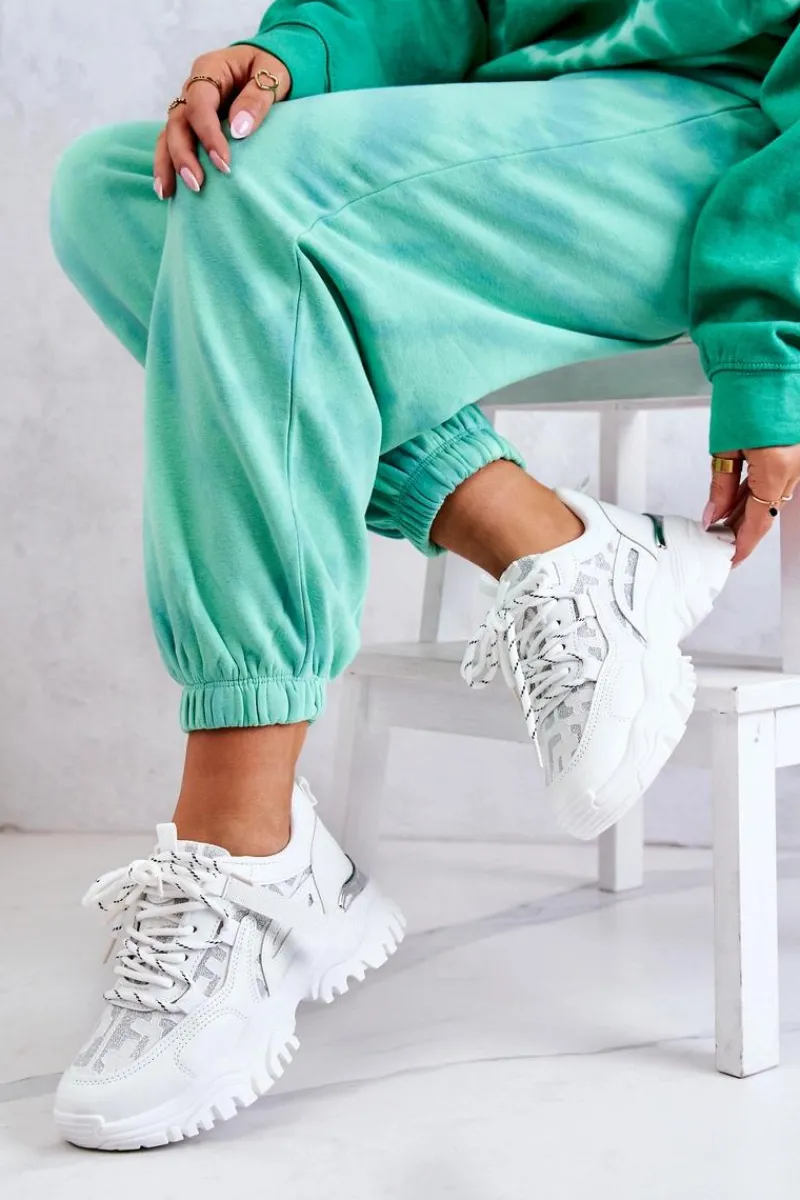 Outlet Sneakersy Na Masywnej Podeszwie Białe Your Style Damskie Sneakersy Damskie