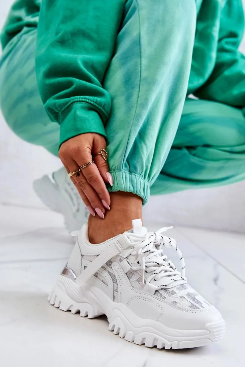 Outlet Sneakersy Na Masywnej Podeszwie Białe Your Style Damskie Sneakersy Damskie