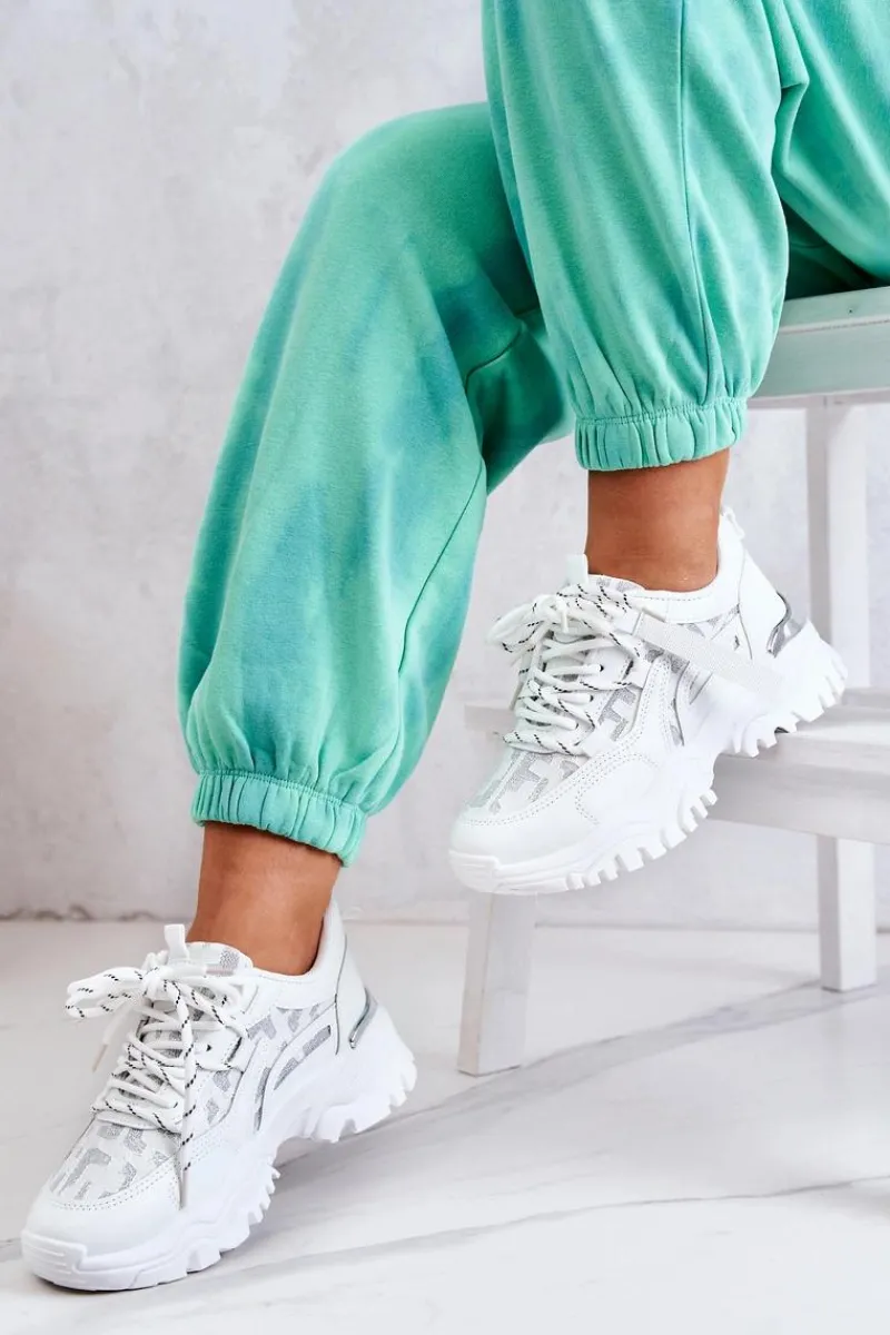 Outlet Sneakersy Na Masywnej Podeszwie Białe Your Style Damskie Sneakersy Damskie