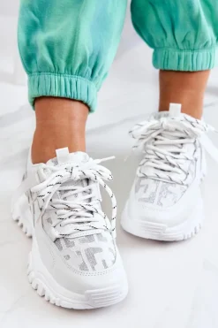 Outlet Sneakersy Na Masywnej Podeszwie Białe Your Style Damskie Sneakersy Damskie