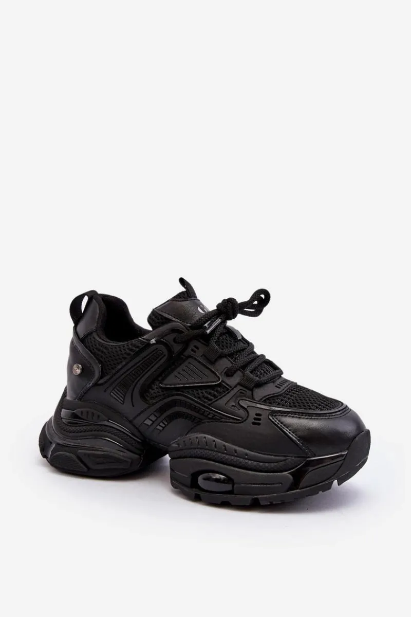 Hot Sneakersy Na Masywnej Podeszwie NN2N4045 Czarne Damskie Sneakersy Damskie