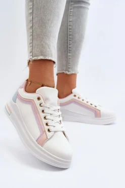 Online Sneakesy Damskie Z Brokatem Różowe Elnami Damskie Sneakersy Damskie