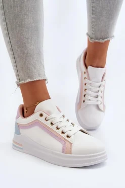 Online Sneakesy Damskie Z Brokatem Różowe Elnami Damskie Sneakersy Damskie