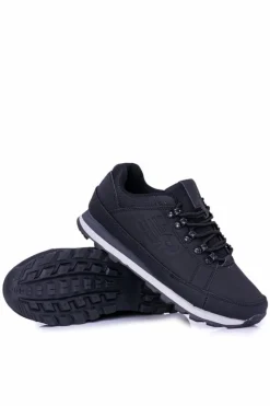 Discount Boto Solidne Męskie Czarne Buty Trekkingowe Newlans