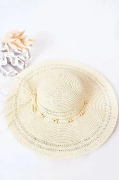 Best Boto Słomiany Kapelusz Z Dużym Rondem BRUNO ROSSI Ecru