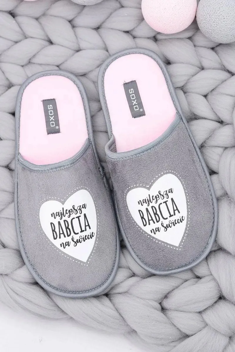 Clearance SOXO Damskie Papcie Najlepsza Babcia Na Świecie Damskie Kapcie Klasyczne