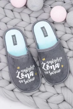 New SOXO Damskie Papcie Najlepsza Żona Na Świecie Damskie Kapcie Klasyczne