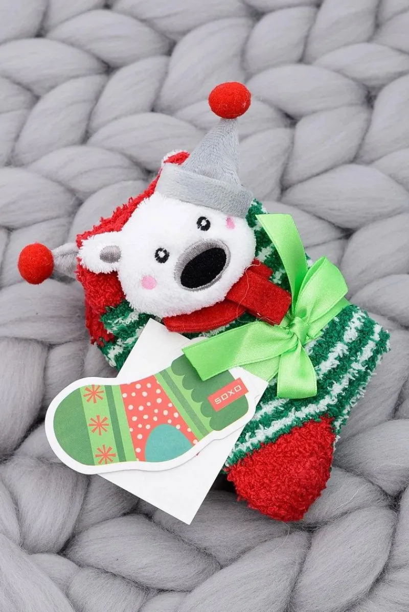 Soxo Dziecięce Świąteczne Skarpetki Misio Skarpetki|Skarpetki
