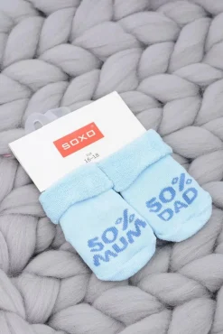 Clearance Soxo Niemowlęce Skarpetki Niebieskie 50% Mum Dad Skarpetki|Skarpetki