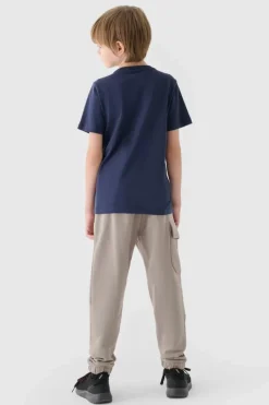 Discount Spodnie Chłopięce Dresowe Joggery JWAW24TTROM760-26S Szare Dzieci Spodnie Dziecięce|Odzież 4F