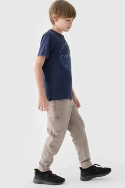 Discount Spodnie Chłopięce Dresowe Joggery JWAW24TTROM760-26S Szare Dzieci Spodnie Dziecięce|Odzież 4F