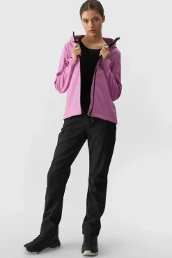 Outlet Spodnie trekkingowe Softshellowe Membrana 5000 Damskie WAW24TFTRF0784-20S Czarne Damskie Spodnie Damskie|Odzież 4F