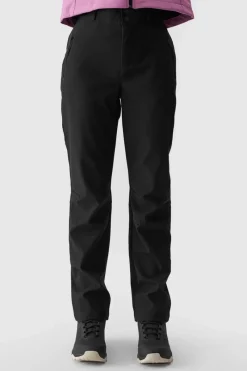 Outlet Spodnie trekkingowe Softshellowe Membrana 5000 Damskie WAW24TFTRF0784-20S Czarne Damskie Spodnie Damskie|Odzież 4F