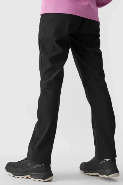 Outlet Spodnie trekkingowe Softshellowe Membrana 5000 Damskie WAW24TFTRF0784-20S Czarne Damskie Spodnie Damskie|Odzież 4F