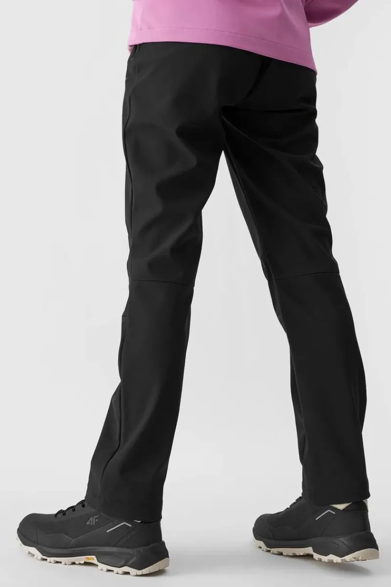 Outlet Spodnie trekkingowe Softshellowe Membrana 5000 Damskie WAW24TFTRF0784-20S Czarne Damskie Spodnie Damskie|Odzież 4F