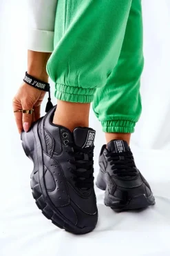 Outlet Sportowe Buty Big Star II274287 Czarne Damskie Buty Sportowe Na Platformie|Buty Sportowe Big Star