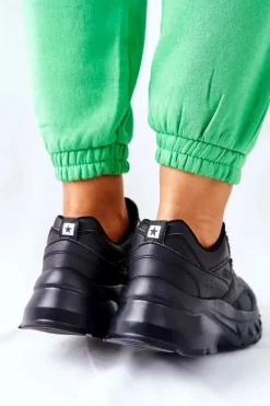 Outlet Sportowe Buty Big Star II274287 Czarne Damskie Buty Sportowe Na Platformie|Buty Sportowe Big Star
