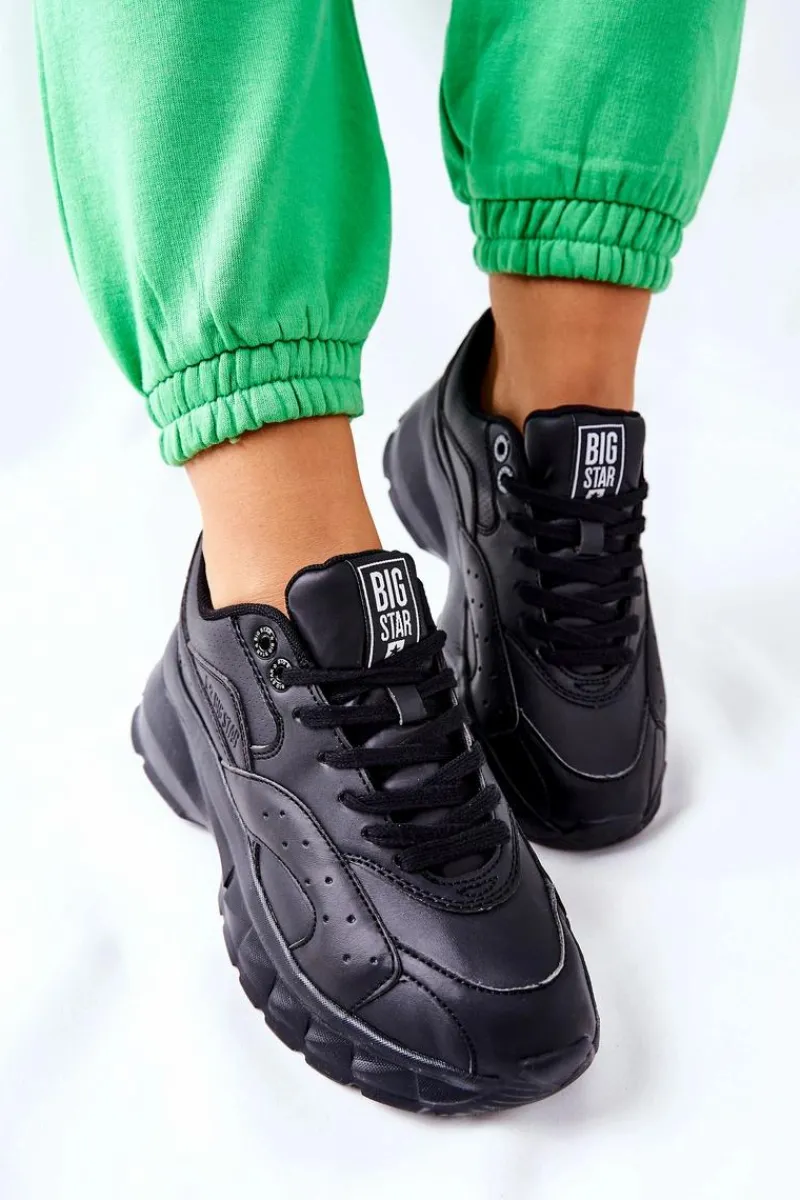 Outlet Sportowe Buty Big Star II274287 Czarne Damskie Buty Sportowe Na Platformie|Buty Sportowe Big Star
