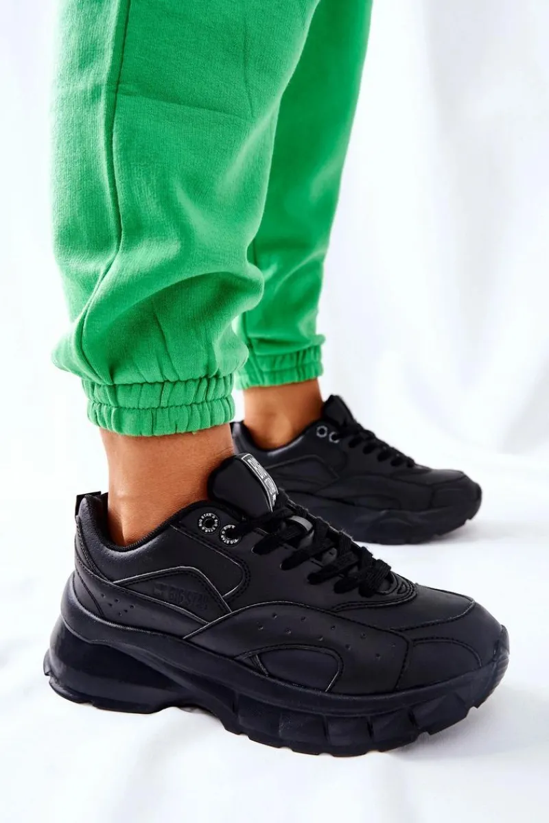 Outlet Sportowe Buty Big Star II274287 Czarne Damskie Buty Sportowe Na Platformie|Buty Sportowe Big Star