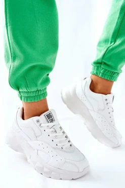 Best Sportowe Buty Big Star II274286 Białe Damskie Buty Sportowe Big Star