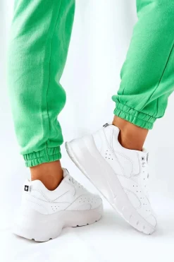 Best Sportowe Buty Big Star II274286 Białe Damskie Buty Sportowe Big Star