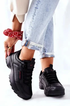 New Cross Jeans Sportowe Buty Czarne EE2R4134C Czarny