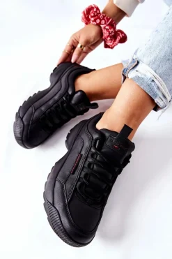 New Cross Jeans Sportowe Buty Czarne EE2R4134C Czarny