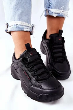 New Cross Jeans Sportowe Buty Czarne EE2R4134C Czarny