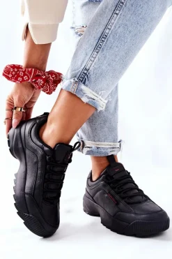 New Cross Jeans Sportowe Buty Czarne EE2R4134C Czarny